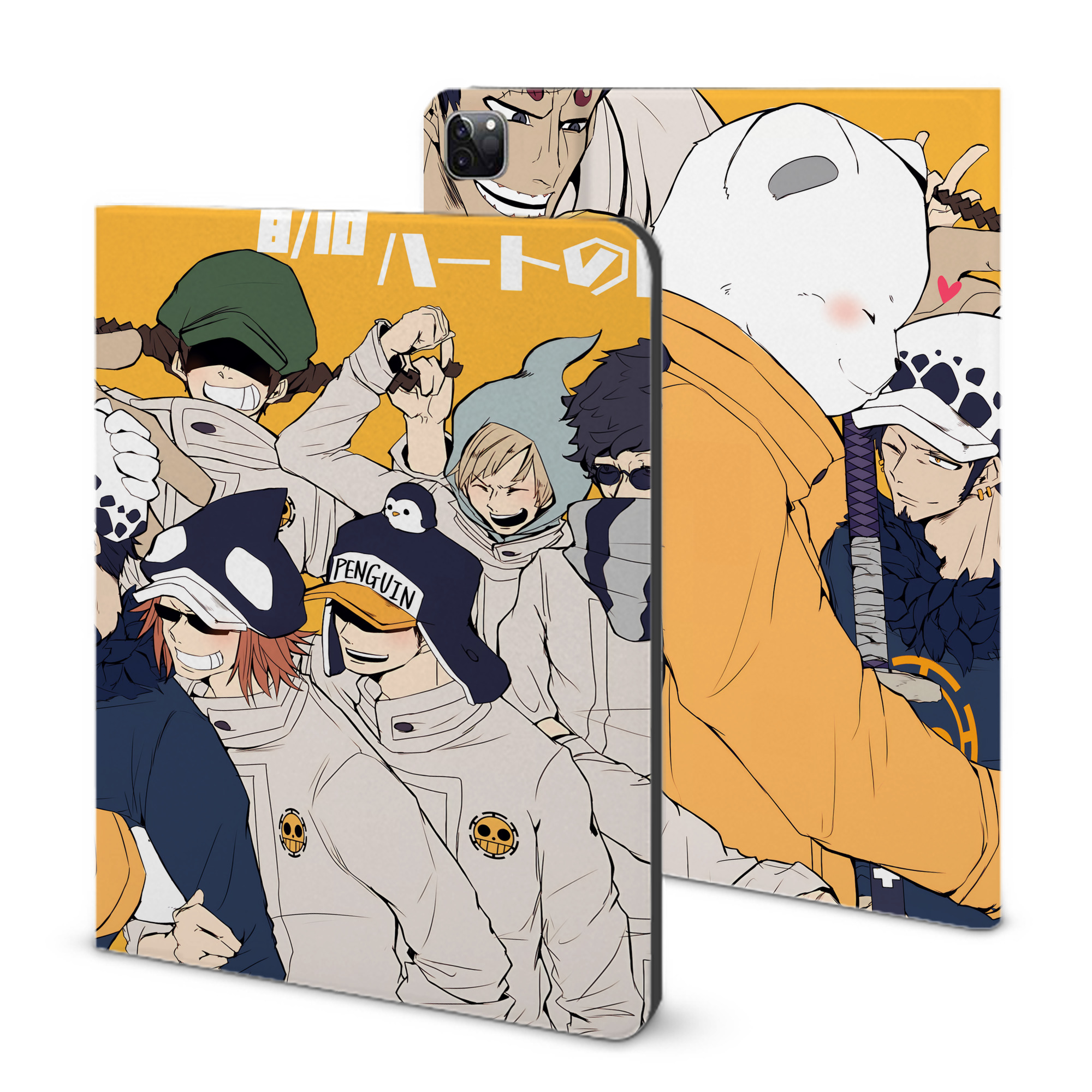 ワンピース ONE PIECE IPad ケース ブック型 PUレザー TPU 耐衝撃 軽量 薄型 ペン収納なし 全面保護 IPad 各モデル対応